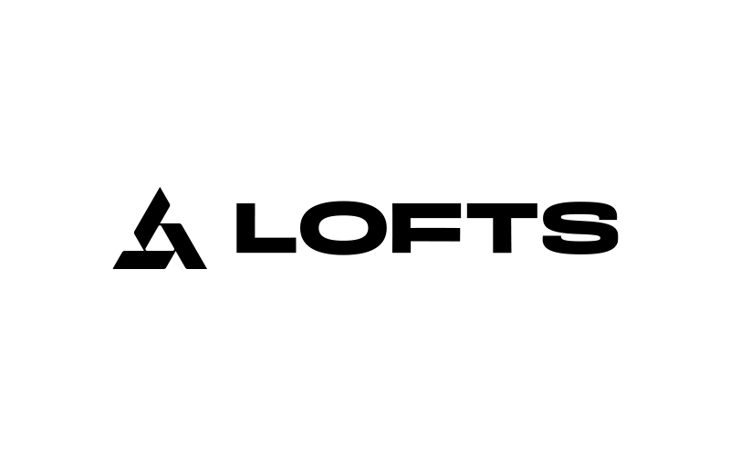 Lofts logo in black and white