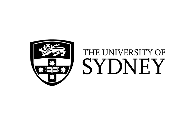 Sydney University logo in black and white